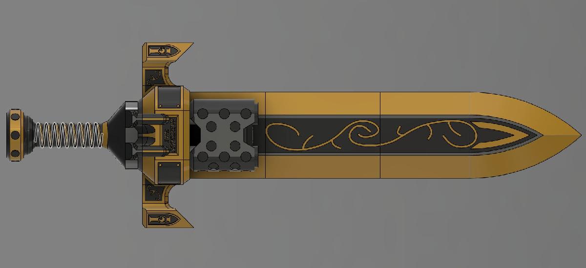 Espada flamejante dos Custodes de Warhammer 40k.