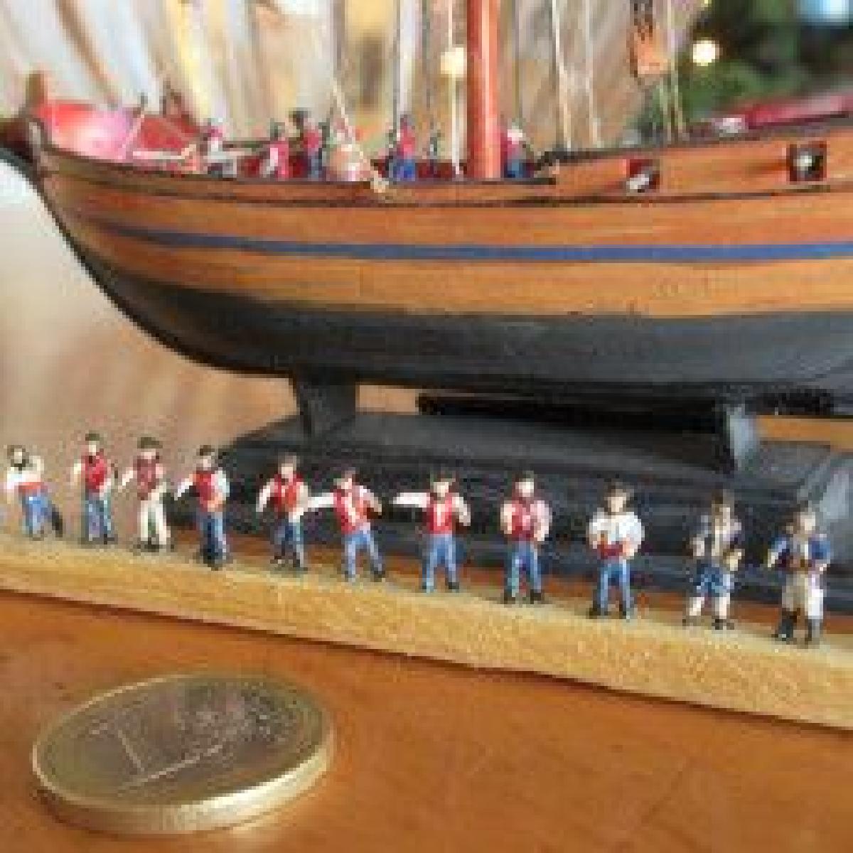 Marinheiros e Oficiais para Tripular Modelos de Navios 1750 1820
