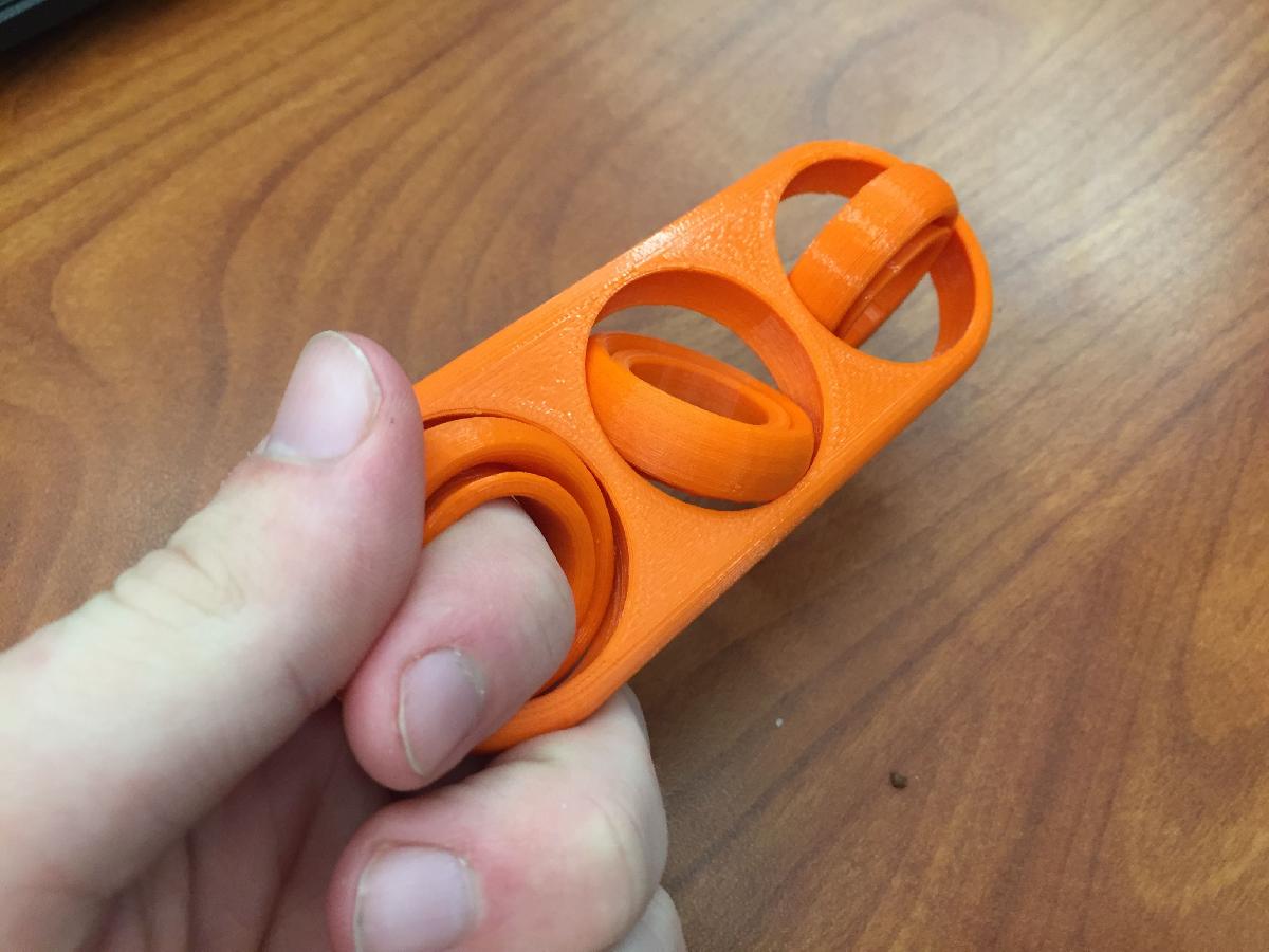 Fidget com Tres Rolamentos que Gira Livremente