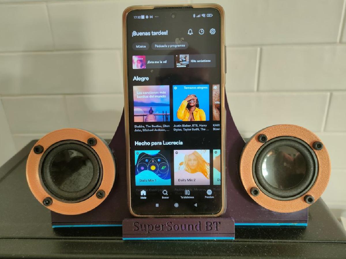 Suporte Bluetooth com amplificador integrado.