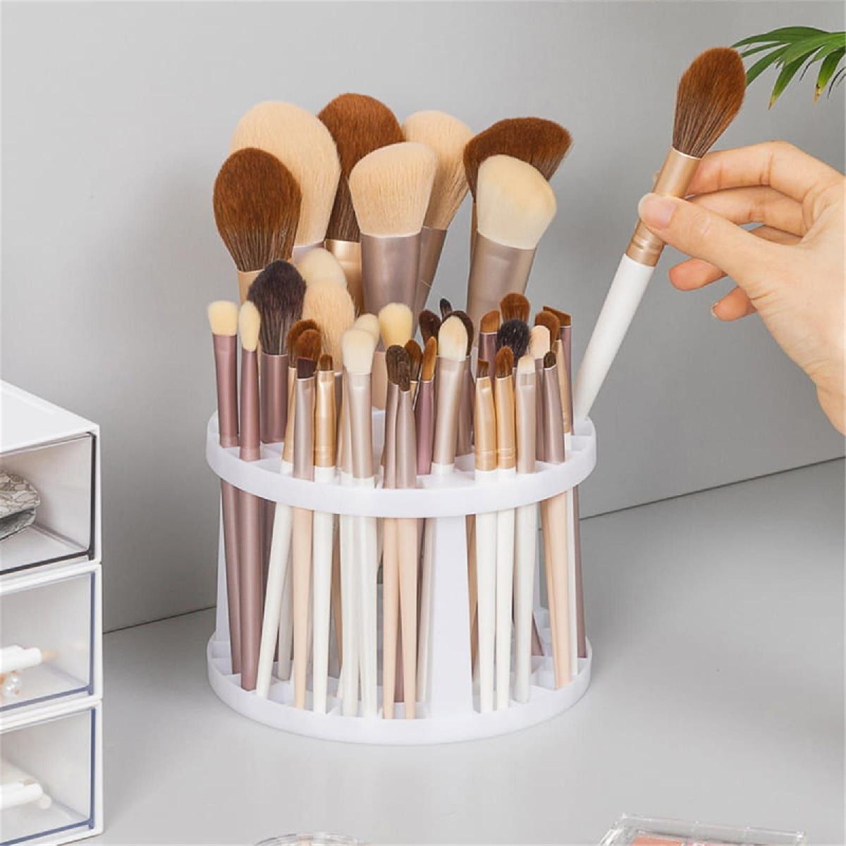 Suporte para armazenamento de pinceis de maquiagem cosmetica