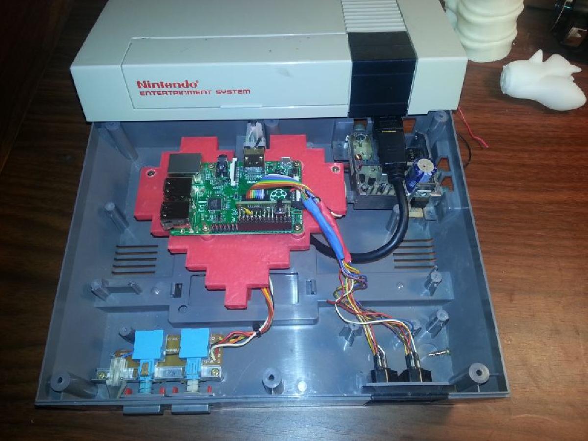Suportes para Raspberry Pi B e B+ para NES (Nintendo Entertainment System)