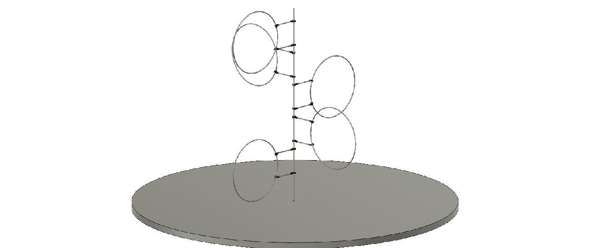 configuracao de suporte para saca rolhas de drone