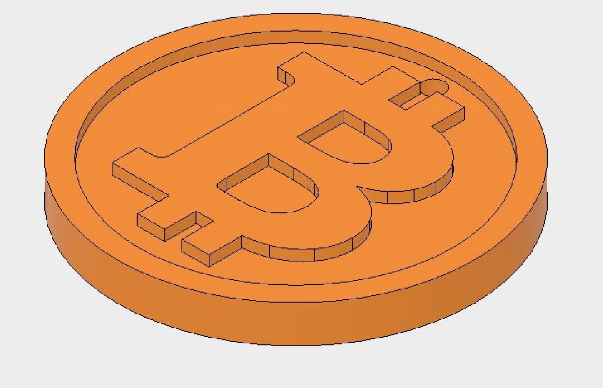 Bitcoin (BTC) simples (Chaveiro)