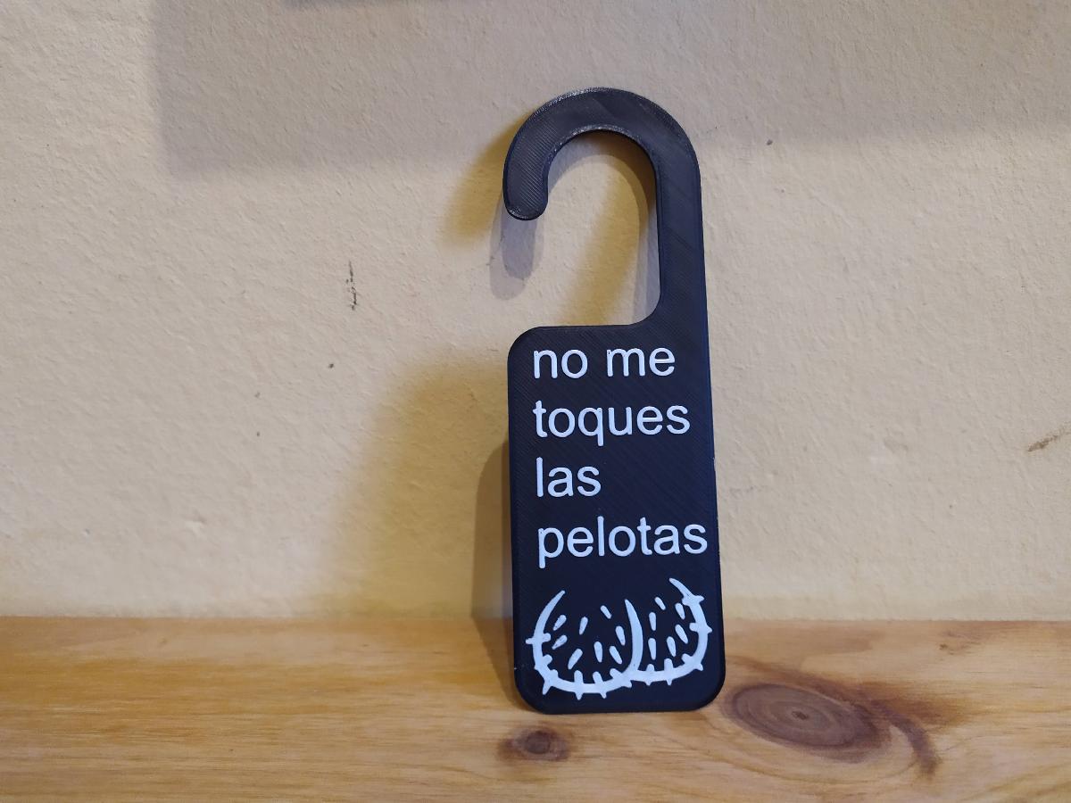 Cartel para macaneta de porta