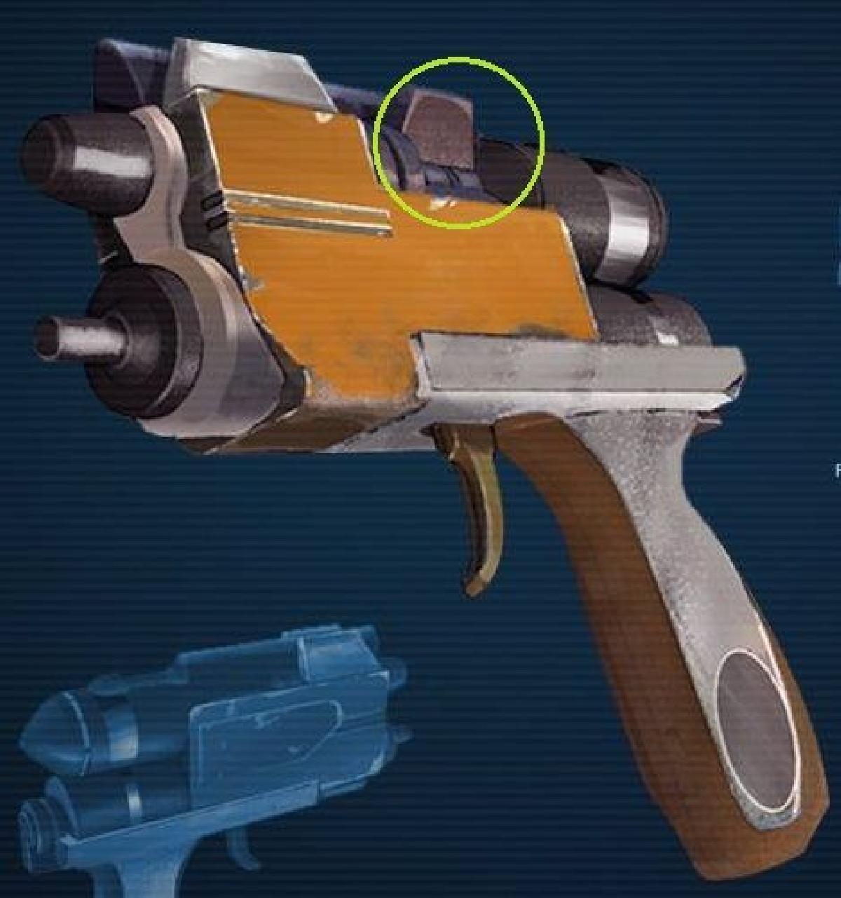 Parte detalhada para o blaster de Hera Syndulla