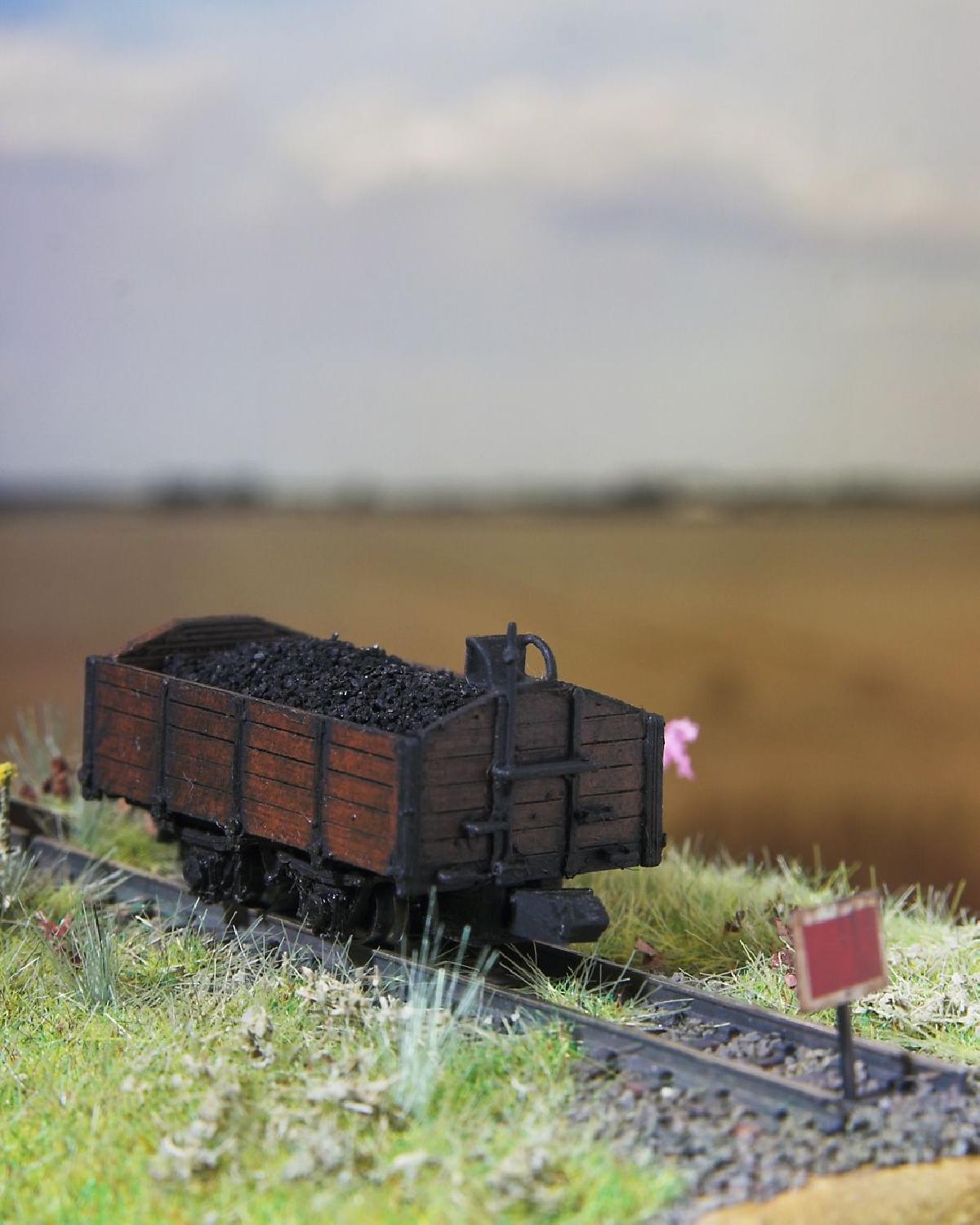 Vagao de carvao de bitola estreita de 6t, escala 1/120, TTm, 1000mm