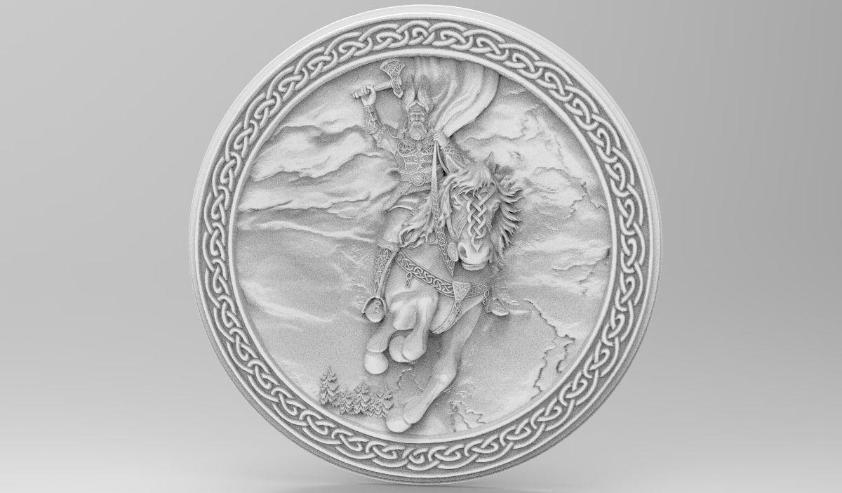 Perun (Odin) na placa (para CNC)