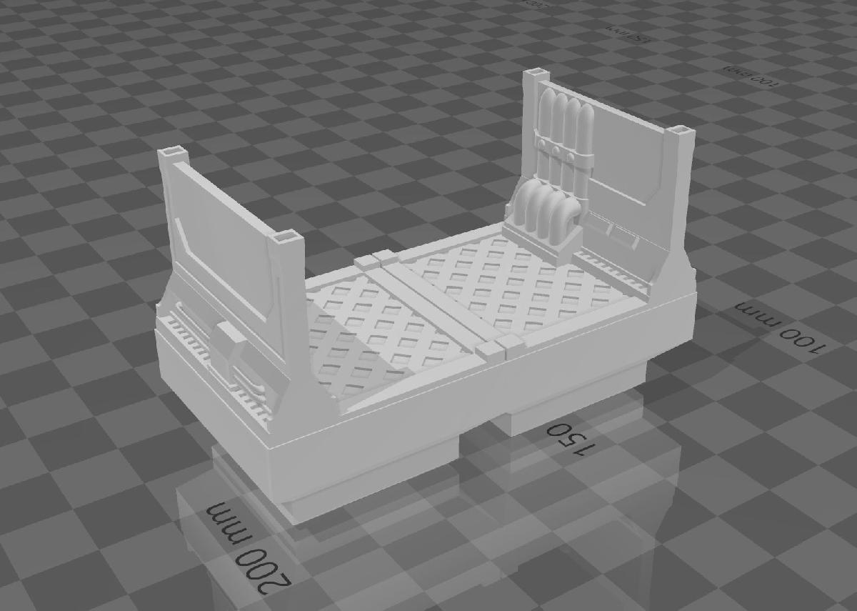 Corredor basico de espacoporto infestado 06 (compativel com Dungeon Blocks)