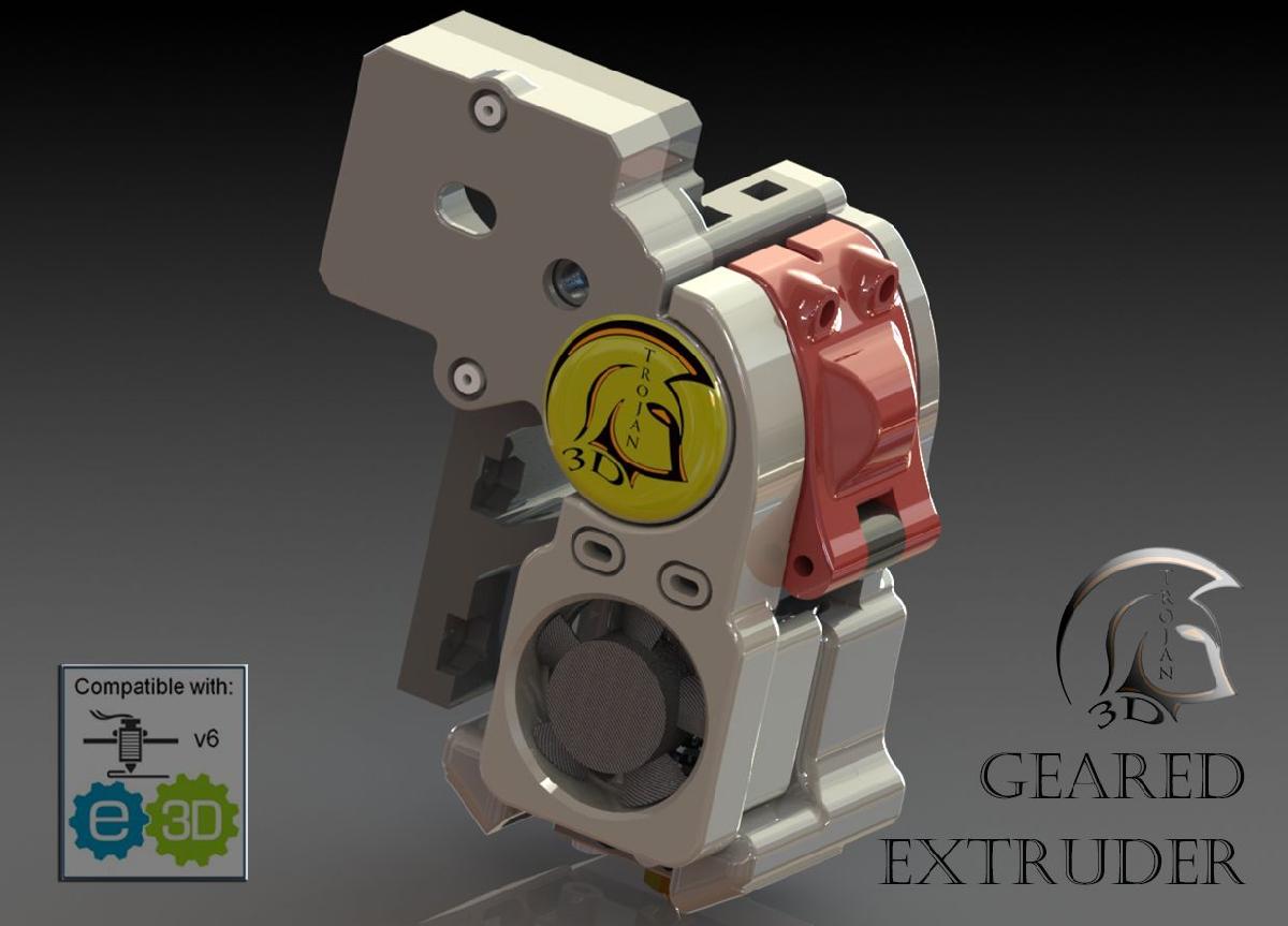 Extrusora Engrenada 3D Trojan 1,75mm