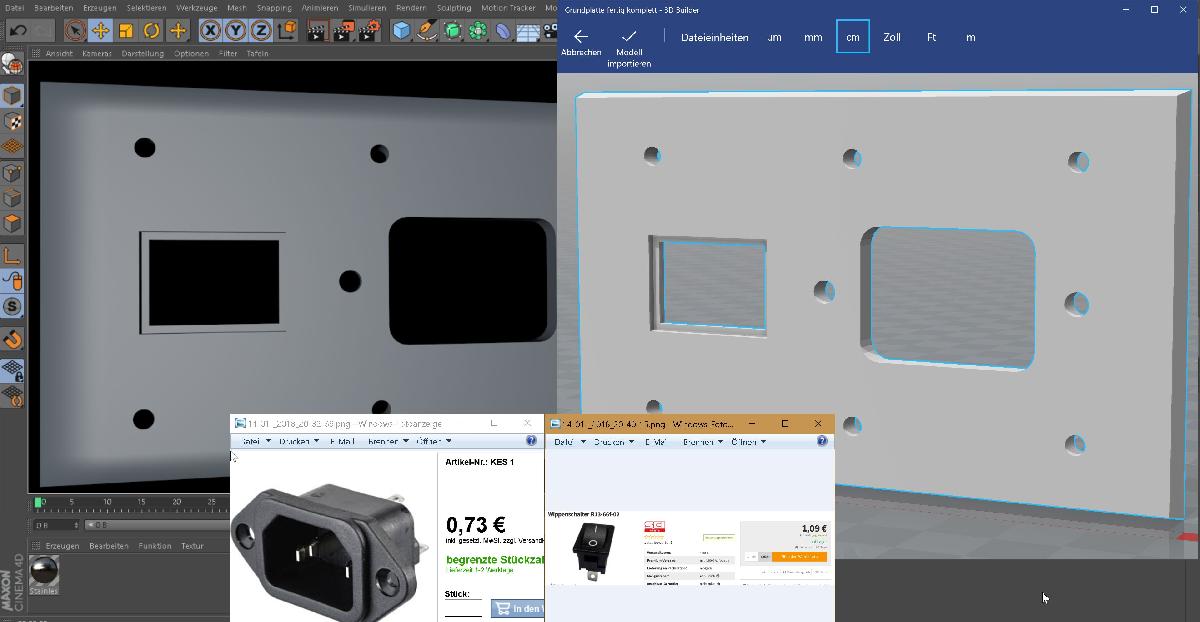 Conexao de rede do painel traseiro do adaptador AC Ultimaker