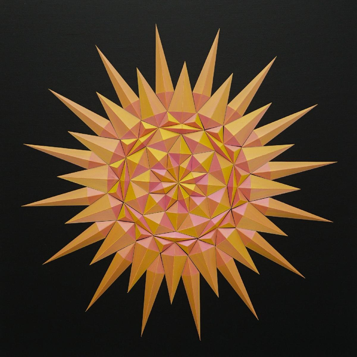 Arte de parede em estrela geometrica