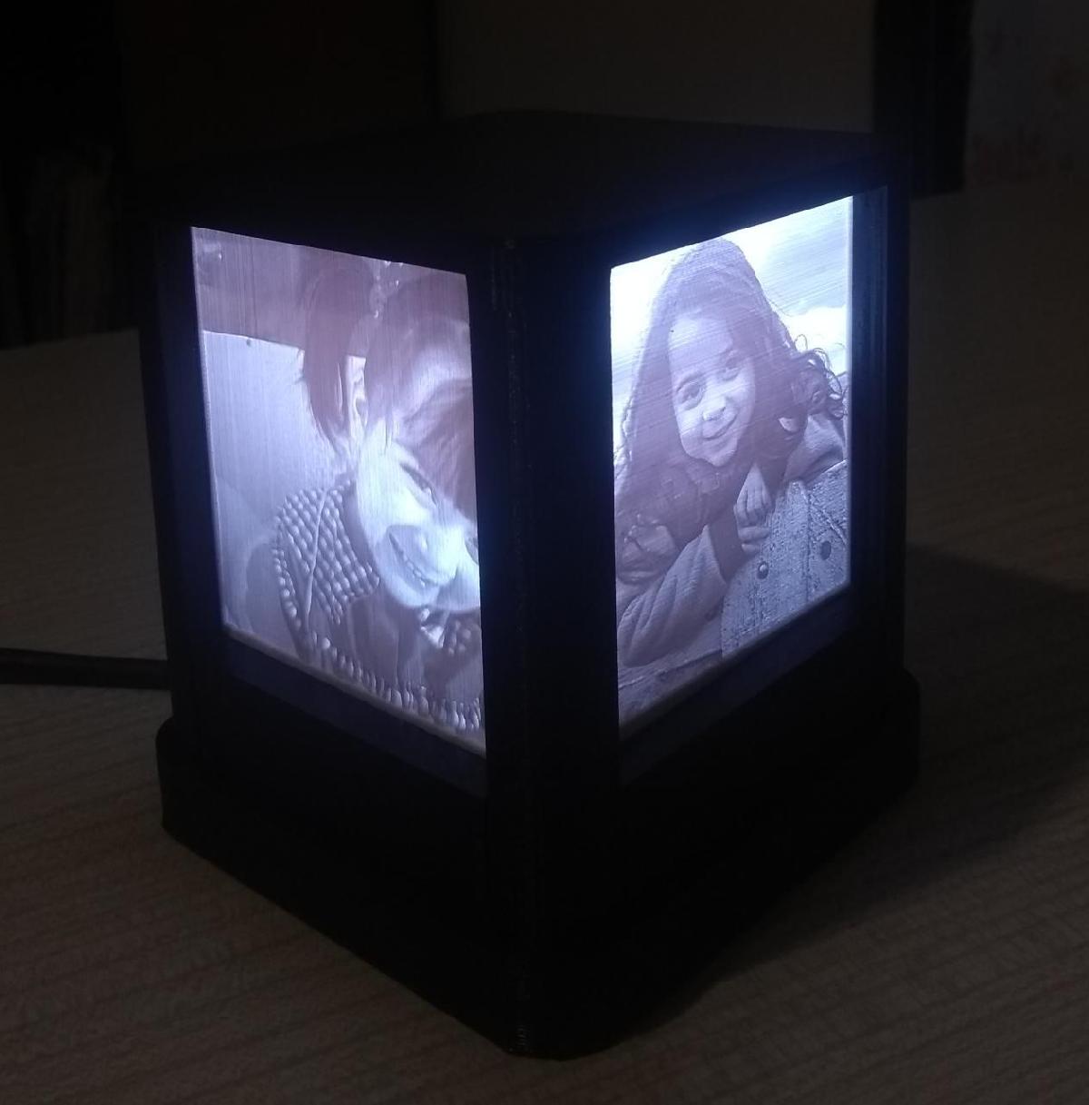Lampada de lithopane 80mm x 80mm