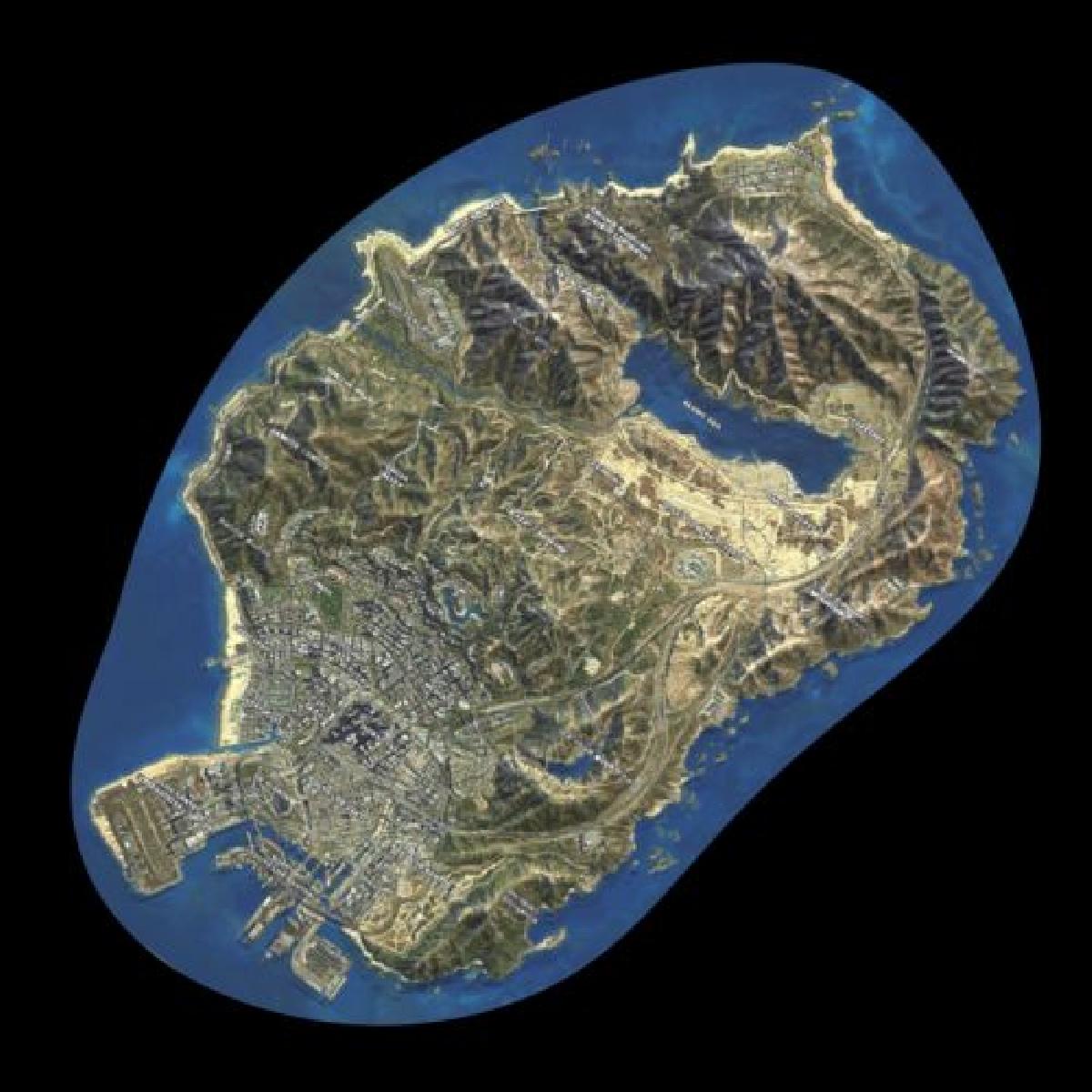 mapa do gta 5 em uma base
