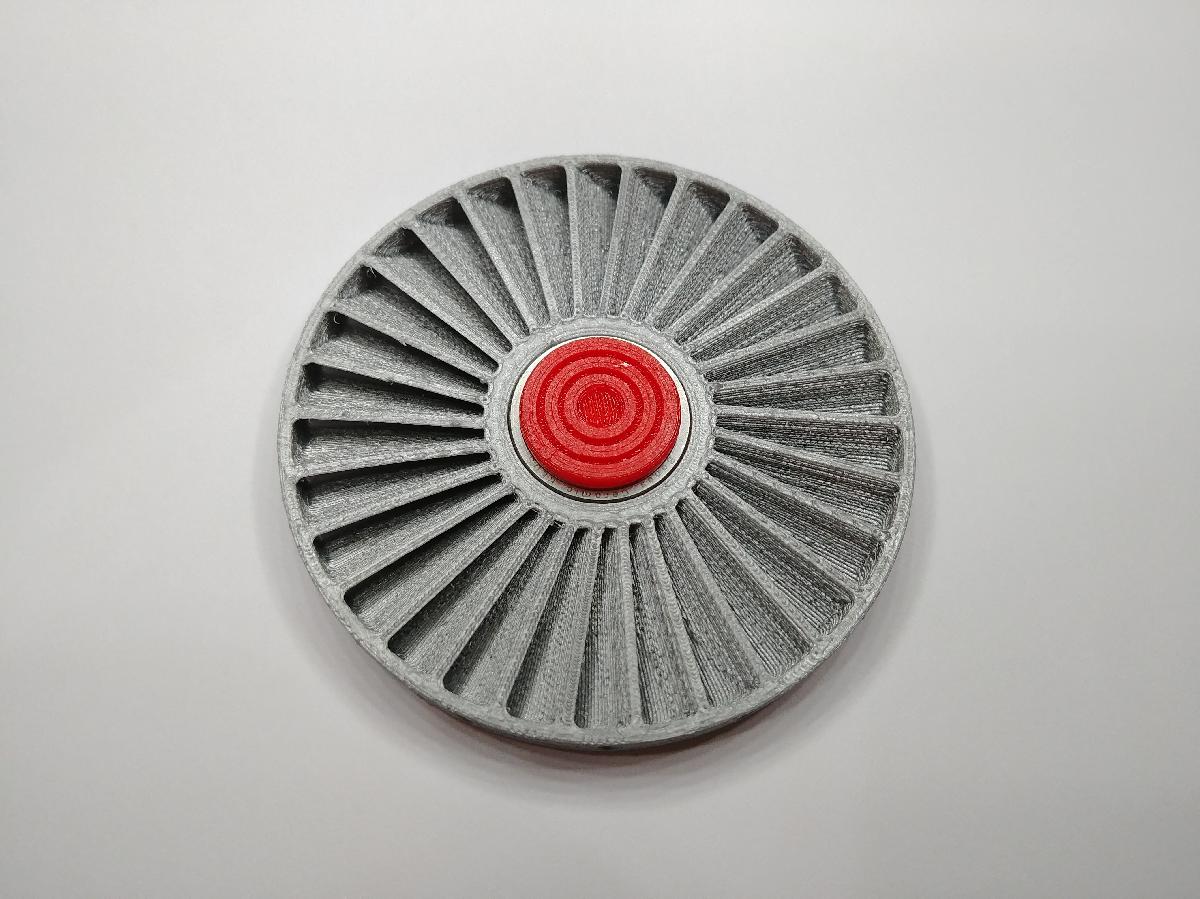 Fidget Spinner de Ventilador de Turbina a Jato