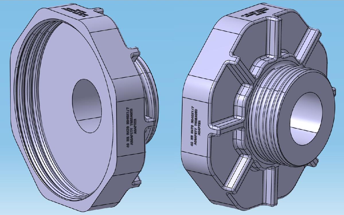 Adaptador de Filtro Rosqueado AOSafety® de 40MM NATO (RD40X1/7)