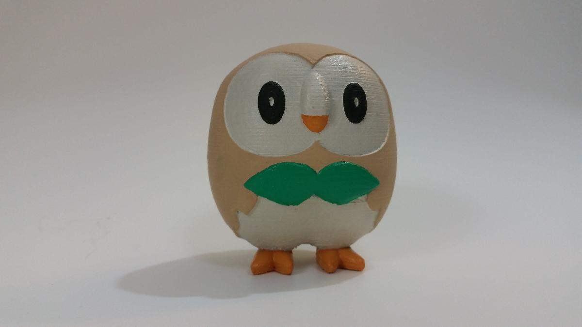 Rowlet Pokemon Sol & Lua Grama Starter