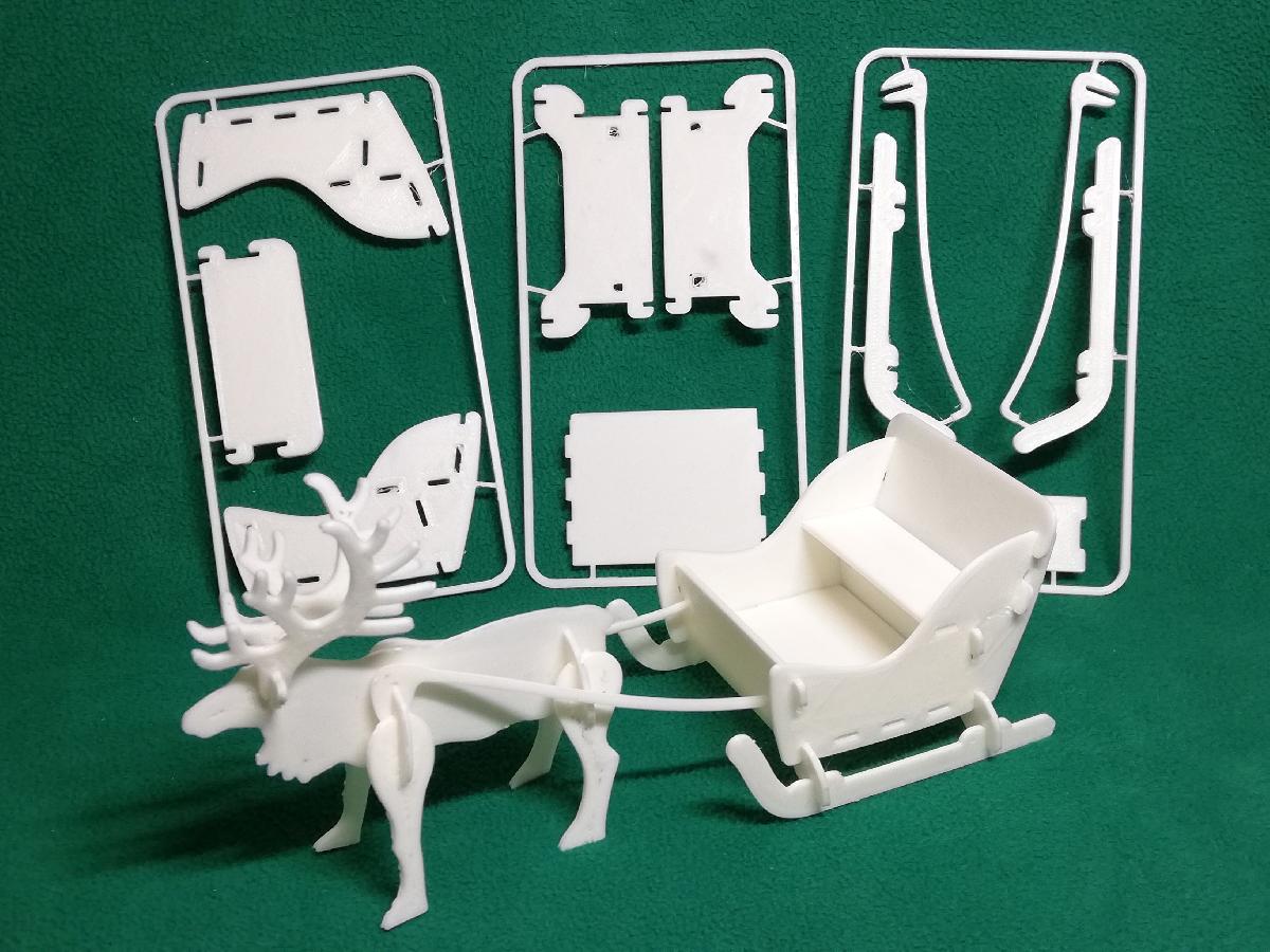 Kit de cartao de Natal em forma de treno impressao 3D
