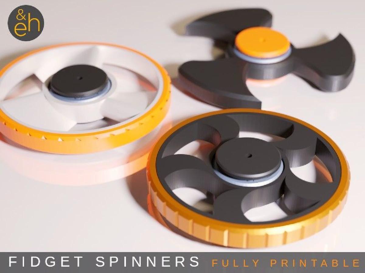 Fidget Spinners 3 Designs, Totalmente Imprimiveis, Imprimiveis no Local