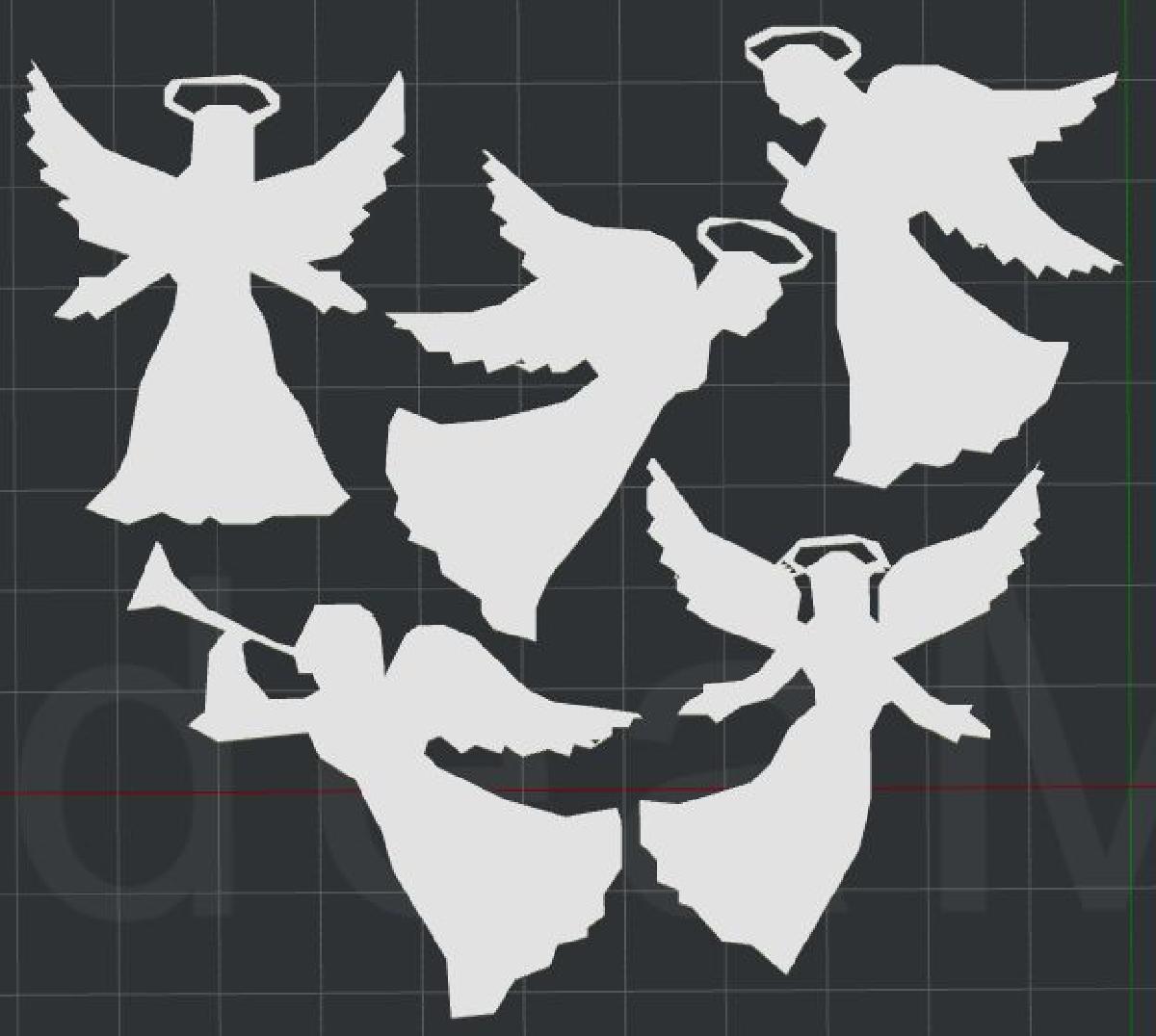 Arte de Parede 2D de Anjos de Natal