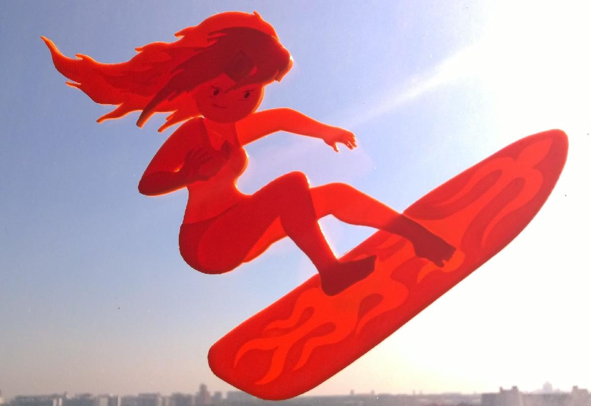 Surfando Flame Princess de Hora de Aventura