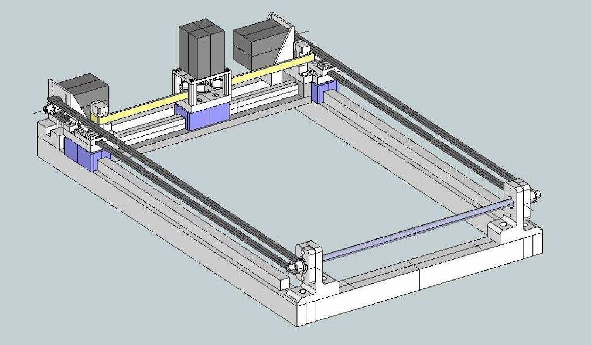 Impressora 3D Escalavel XY Motor Duplo em Correia Y