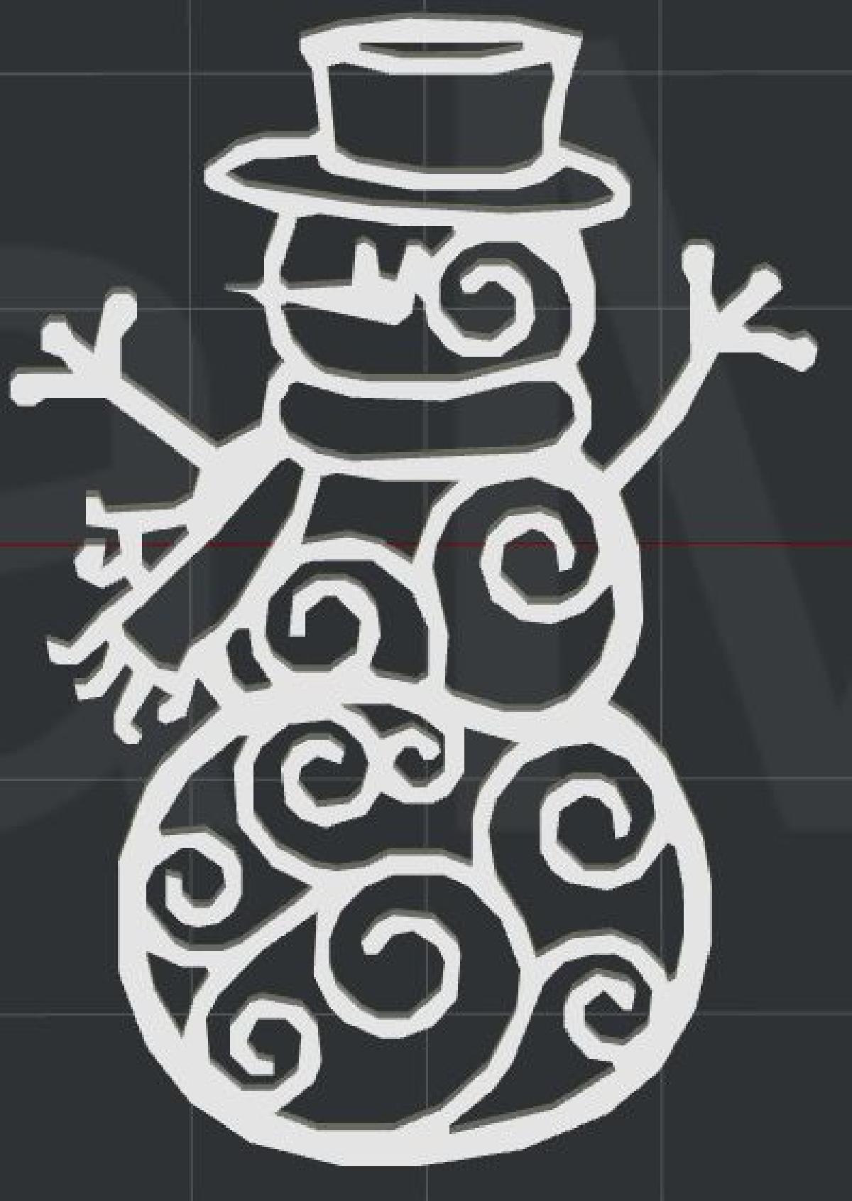 Boneco de Neve de Natal! Arte de Parede 2D