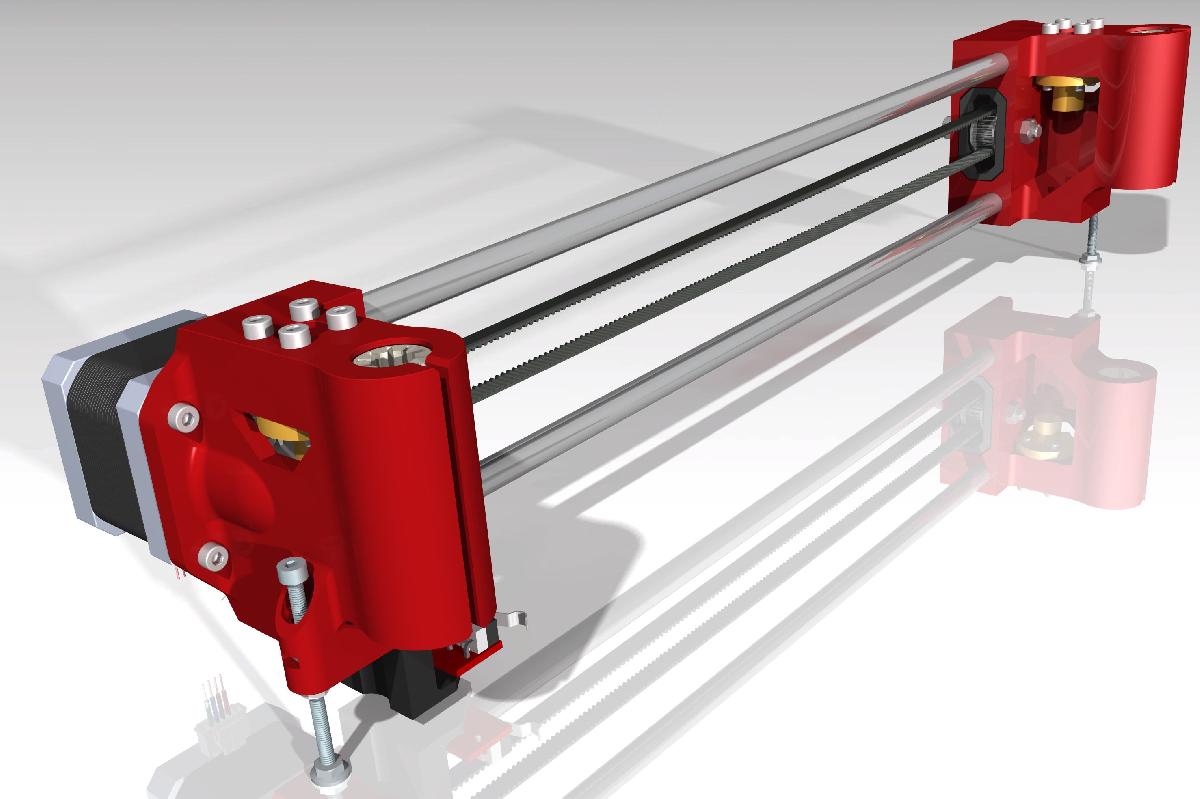 FoX Z(X) 50mm Eixo   Anycubic I3 Mega ou qualquer (impressora 3D personalizada)   sistema X Gantry