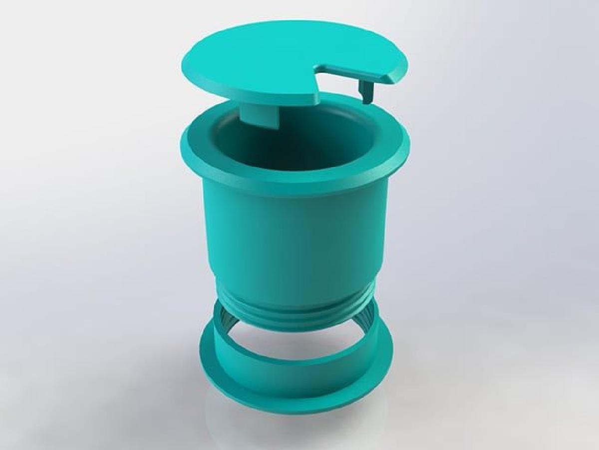 Guia/furo para cabo da mesa IKEA LACK (com tampa)