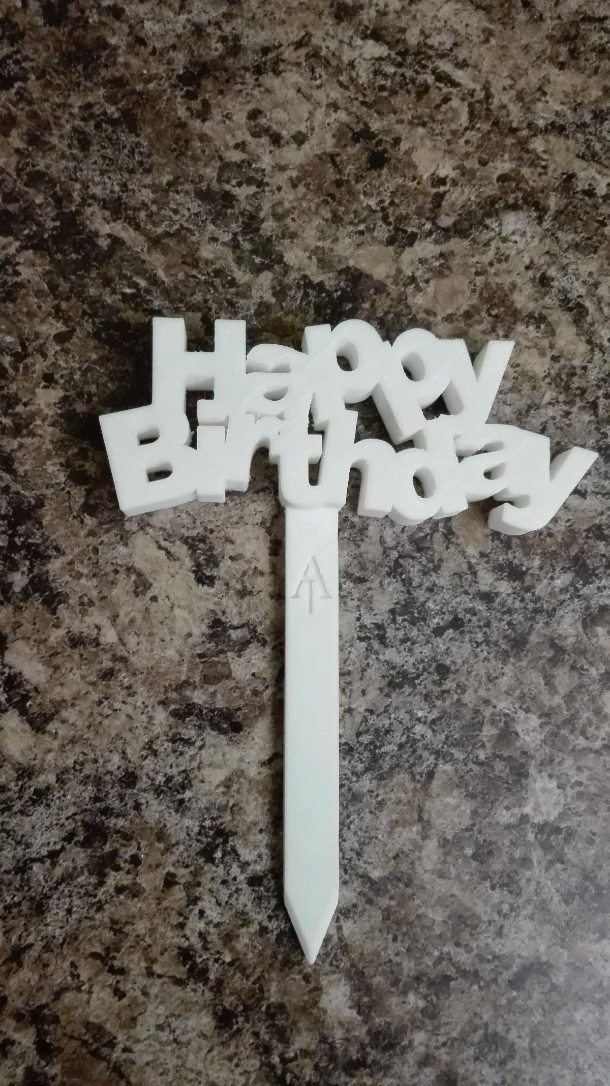 Etiqueta do sinal da planta do feliz aniversario