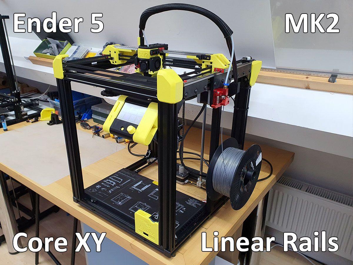Ender 5 Core XY com Trilhos Lineares MK2