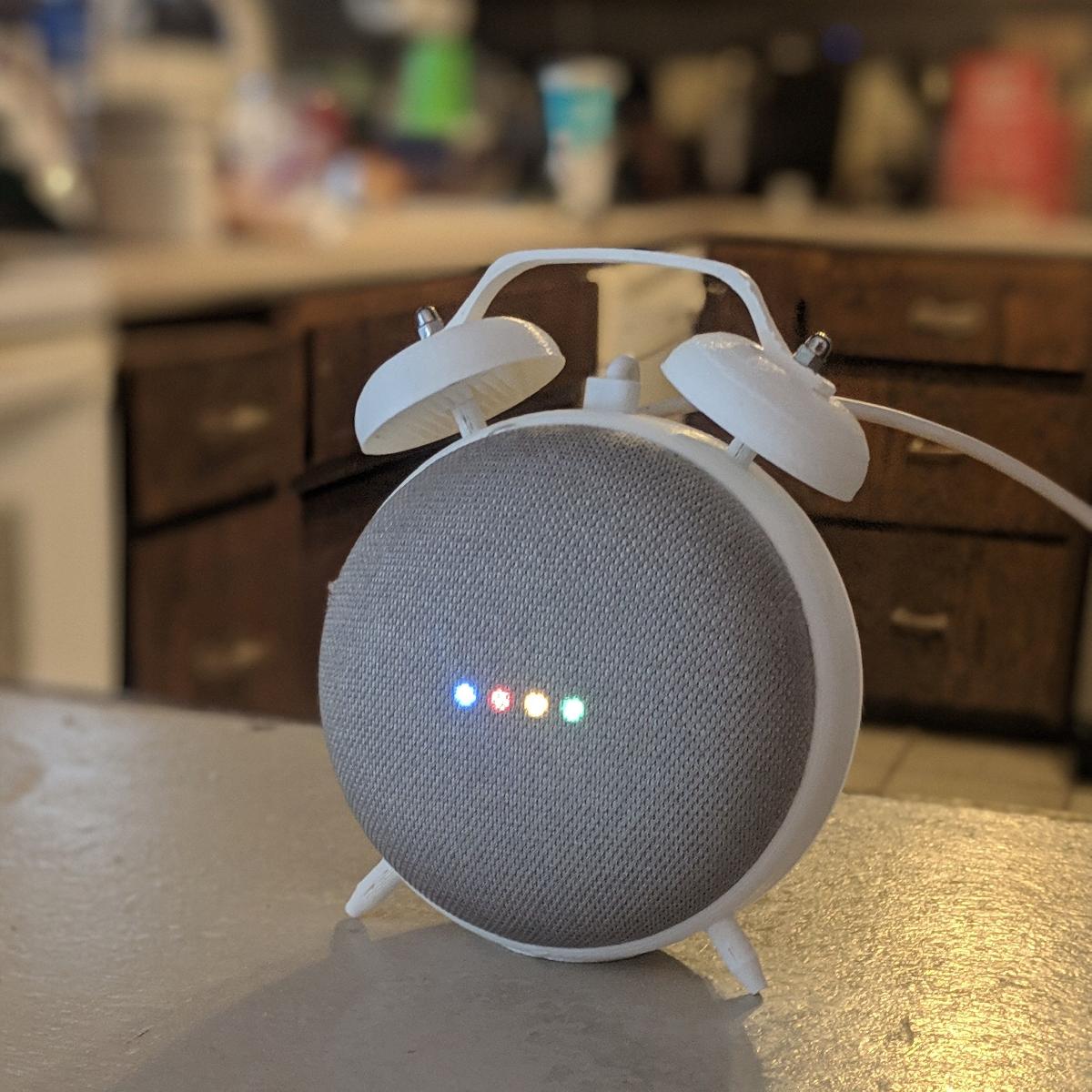 Suporte de despertador retro para o Google Home Mini