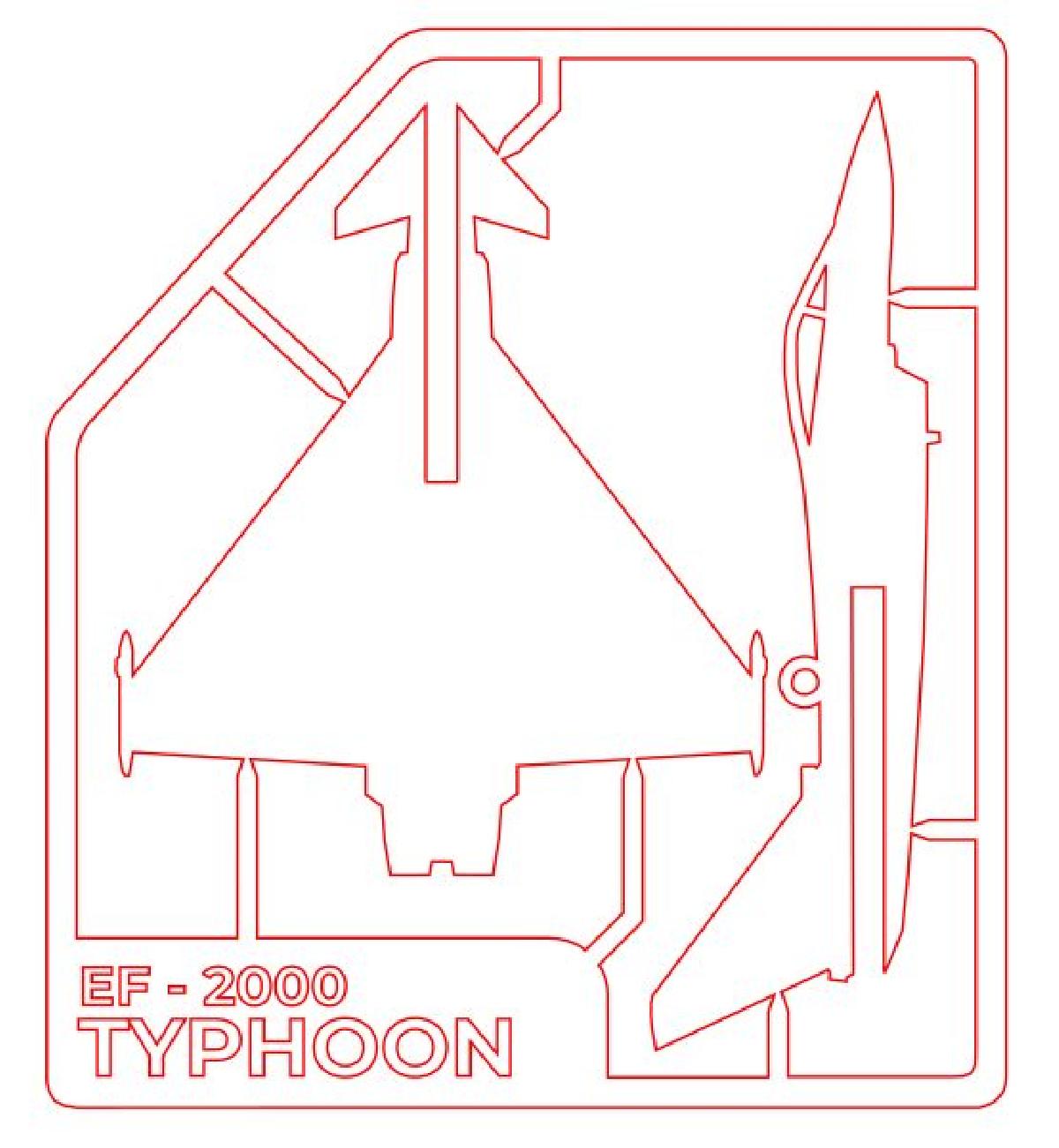 Cartao do Kit Eurofighter Typhoon   CORTES A LASER