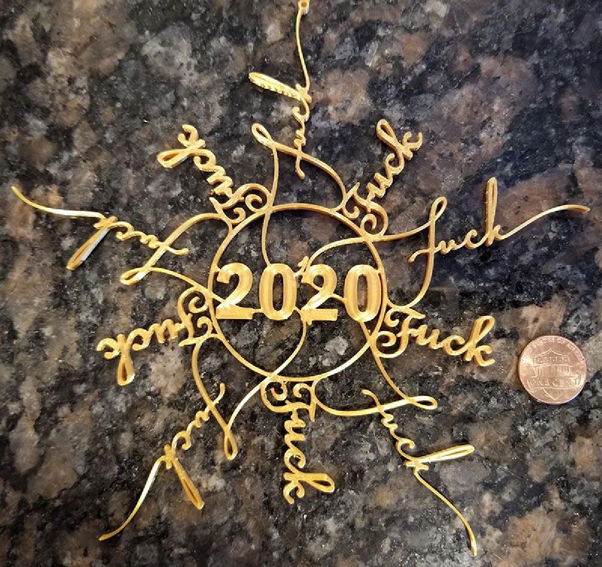 Ornamento de Floco de Neve 2020   Floco de Foda