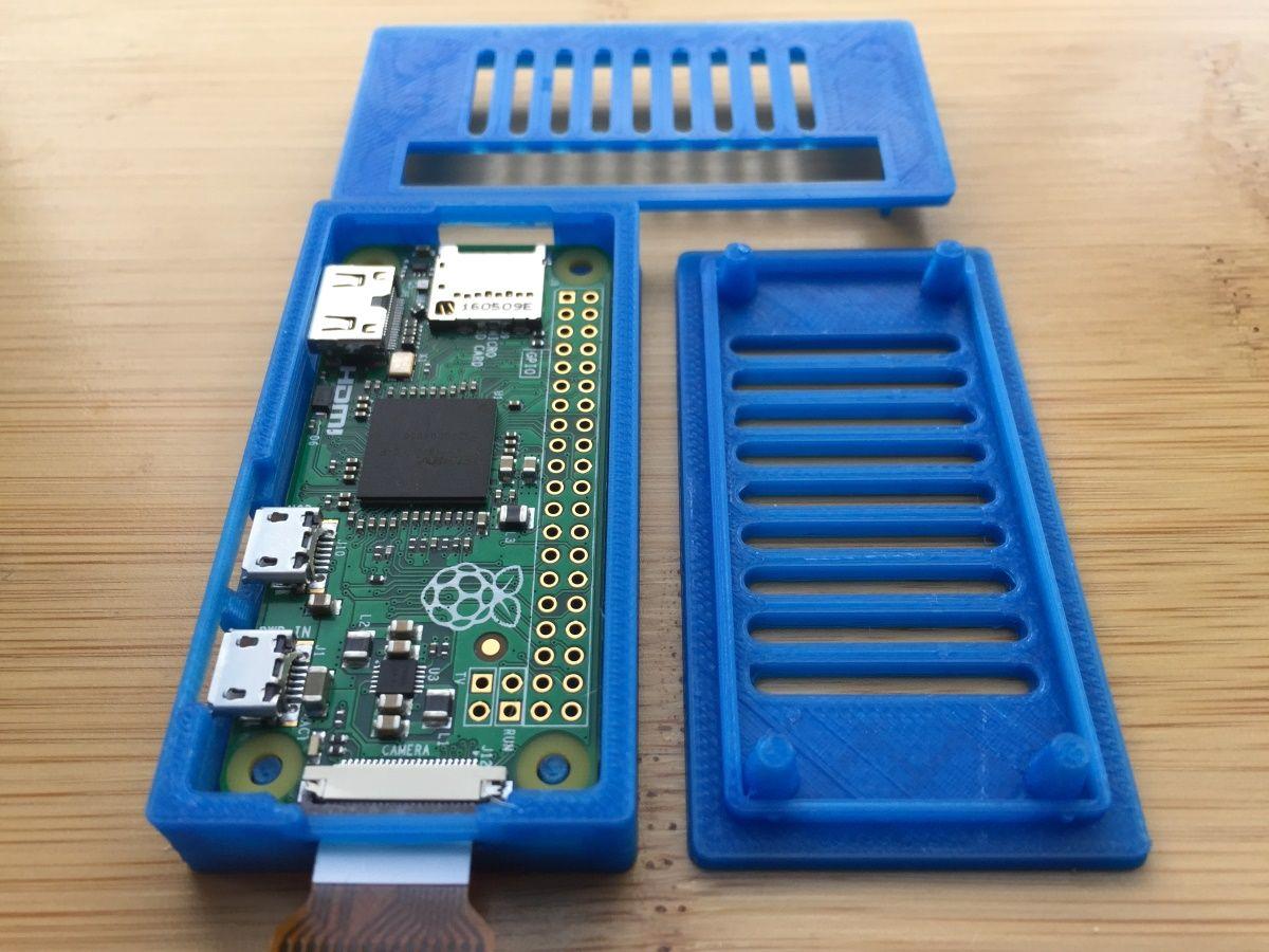 Case para Raspberry Pi Zero & Zero 2   Ajuste por encaixe, sem parafusos, incluindo slot para camera.