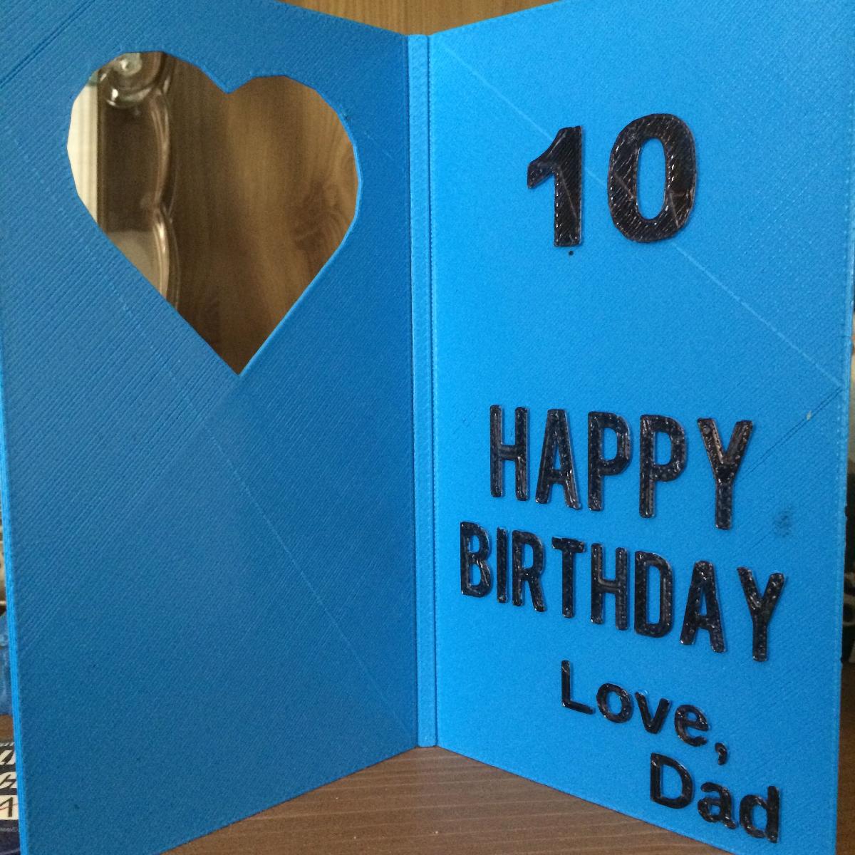 Cartão de aniversário 3D