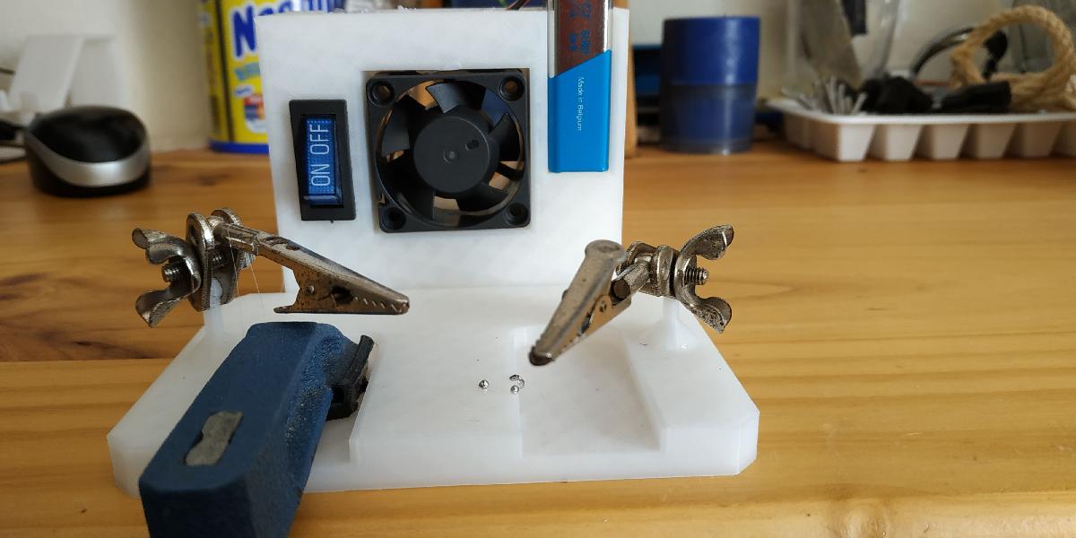 Base para soldar com extrator de fumaca (tudo em um)