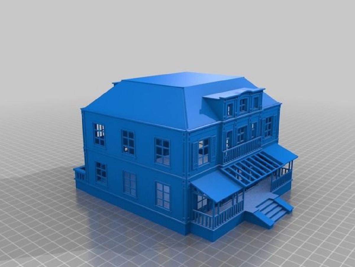Modelo (hotel?) Edificio ~25 30mm escala (em andamento)