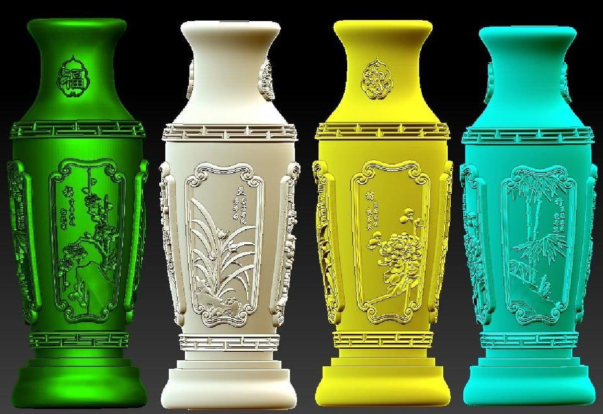 Vaso de crisântemo de bambu Merlin