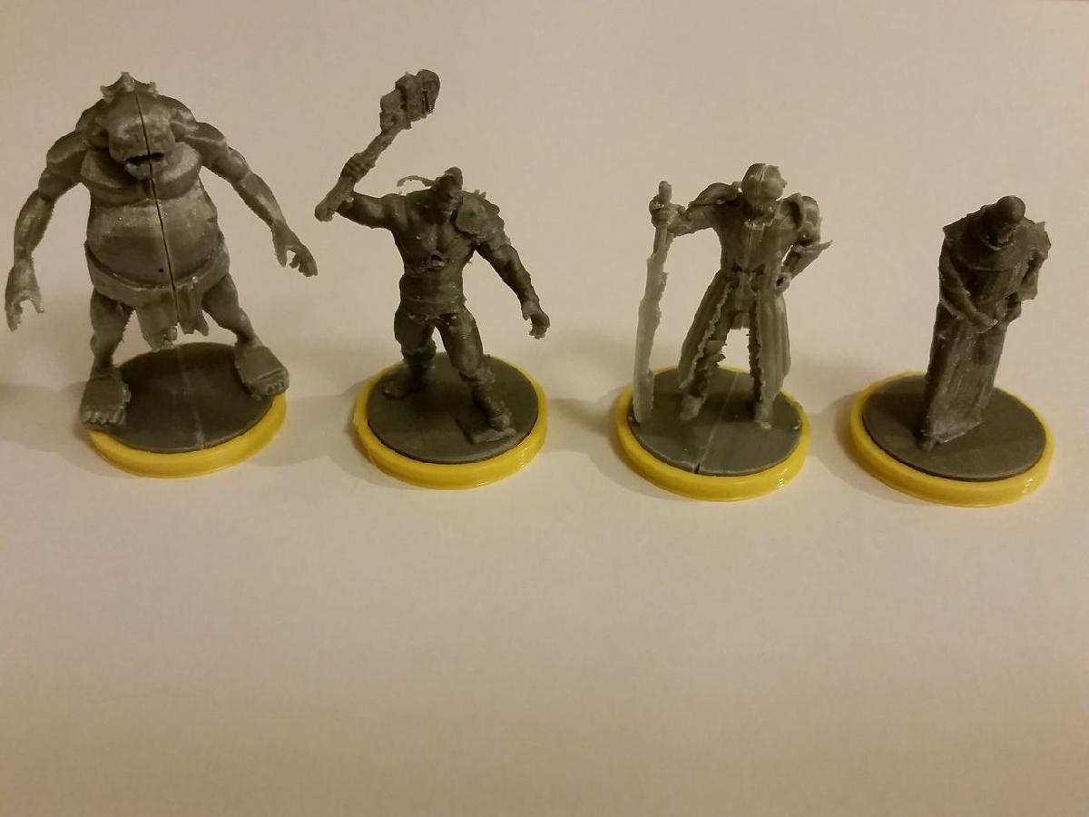 miniaturas de fantasia 3D como proxies para Dungeon Twister Original