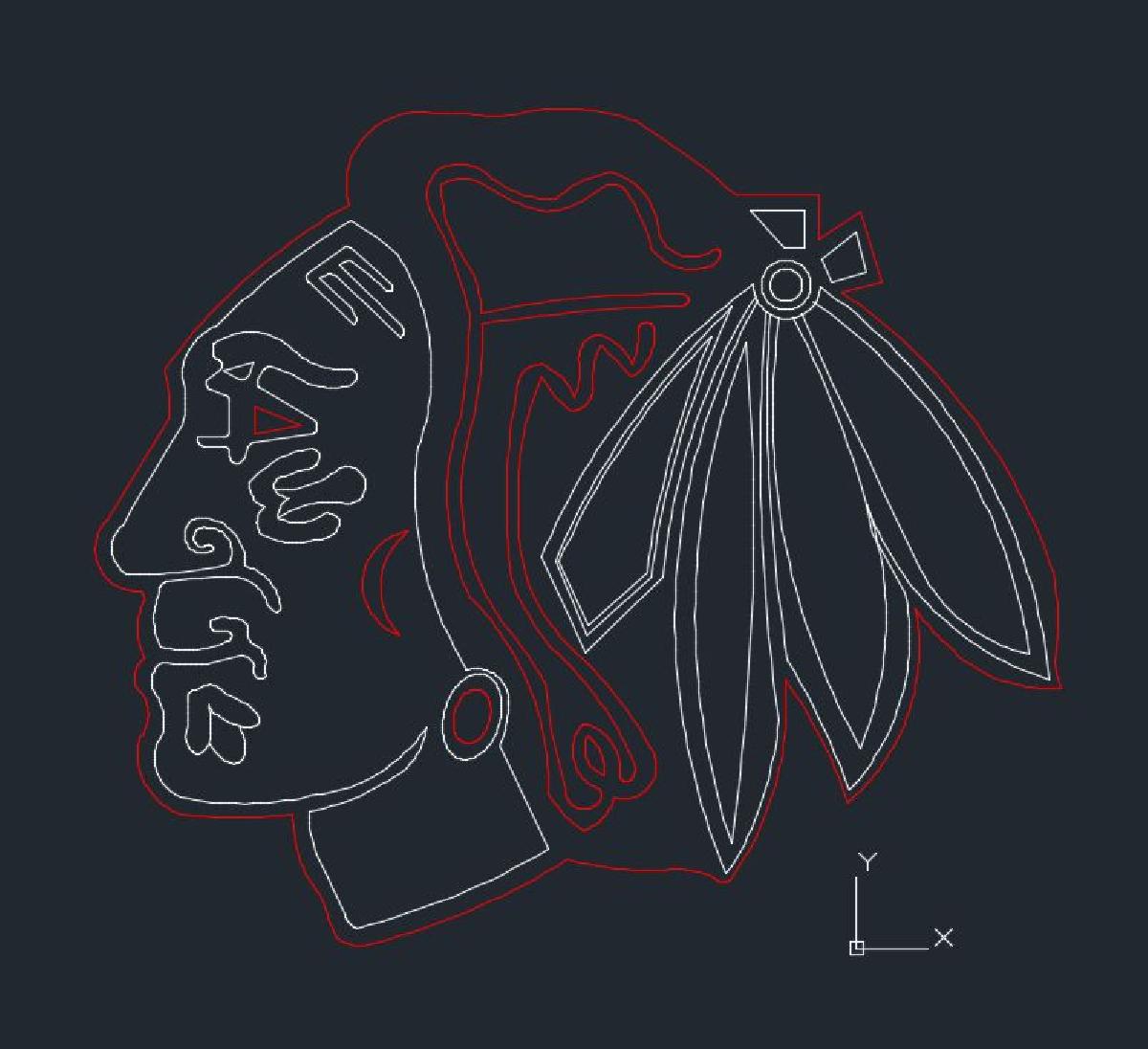 Logotipo do Blackhawk Corte a Laser