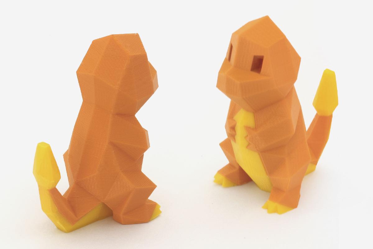 Charmander Low Poly Versao de Multi e Dual Extrusao