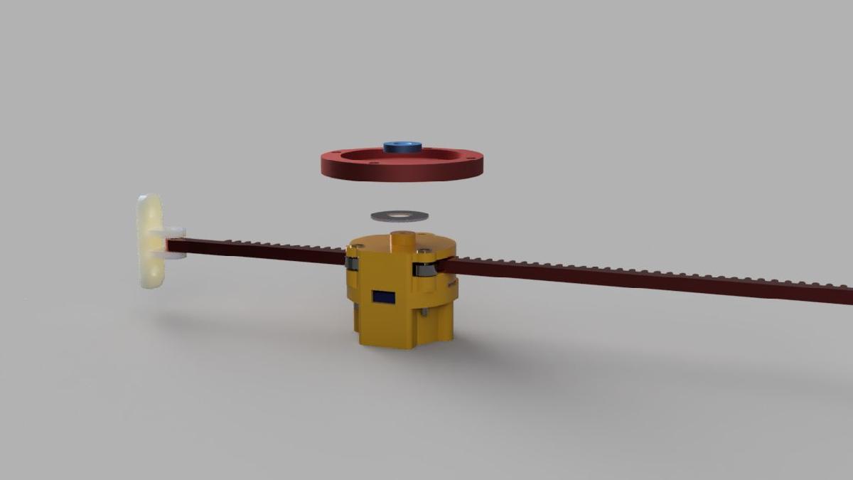 Atuador linear com o motor de passo 28BYJ 48 barato para pequenas portas de armario