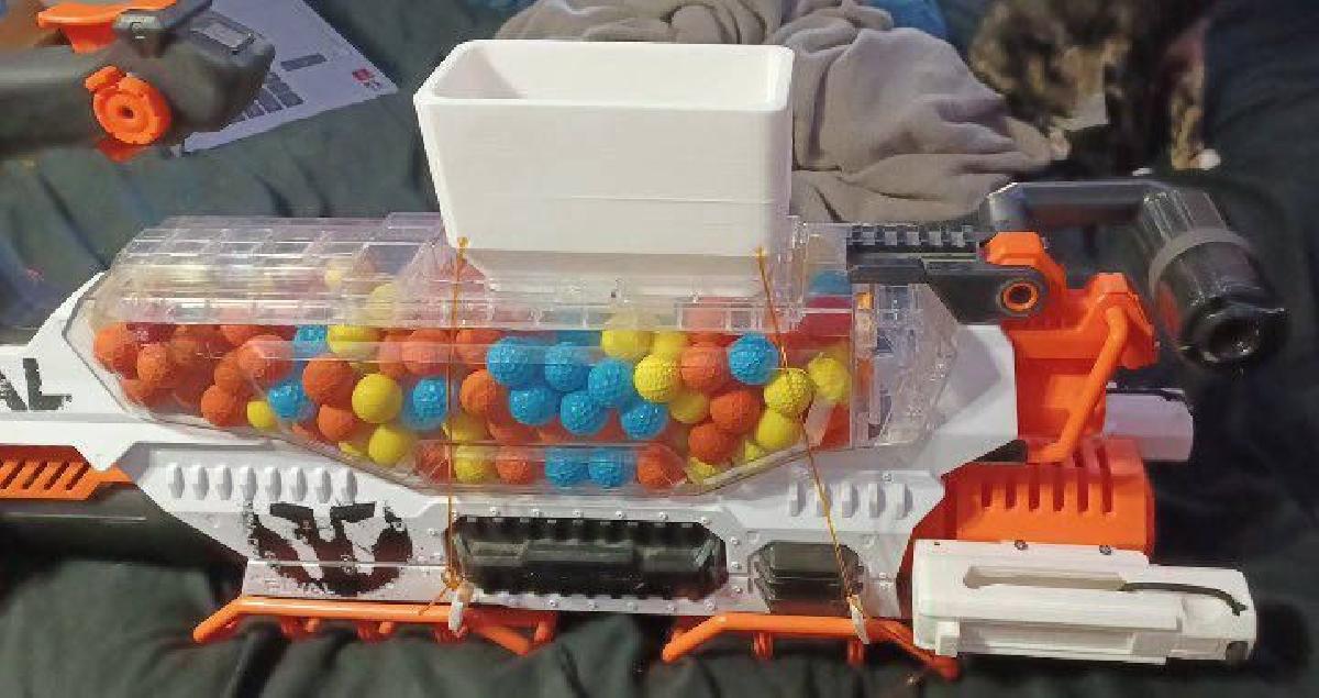 Cascata Hopper (v2) para Blaster Nerf Prometheus