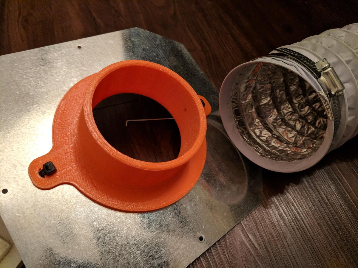 Adaptador de duto de ventilador para colarinho de teto (4 polegadas)