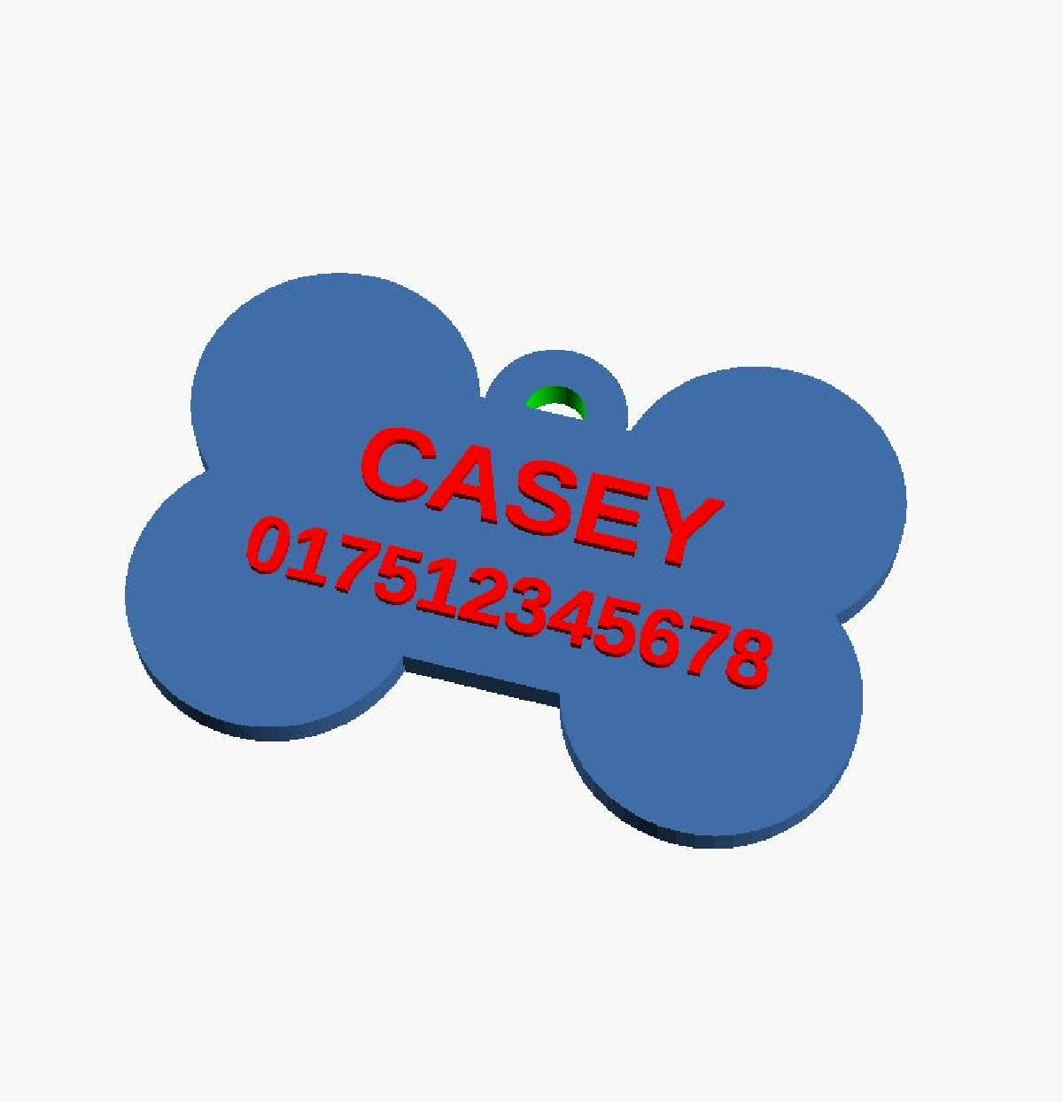 osso da etiqueta do cão