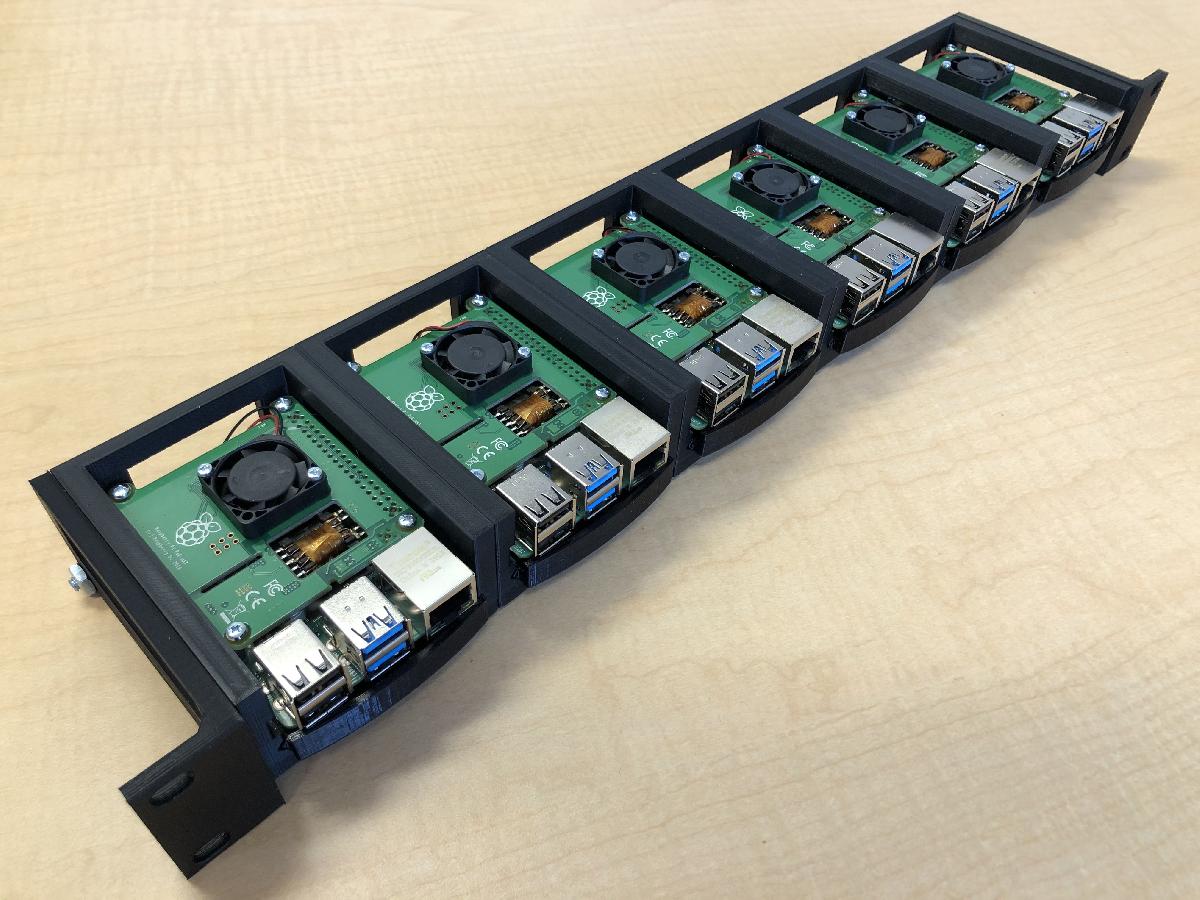 Suporte para montagem em rack 1U para Raspberry Pi 4/5