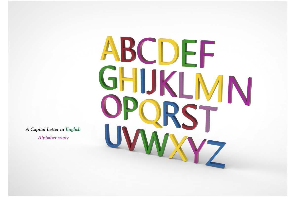 uma letra maiuscula no alfabeto ingles tipografico