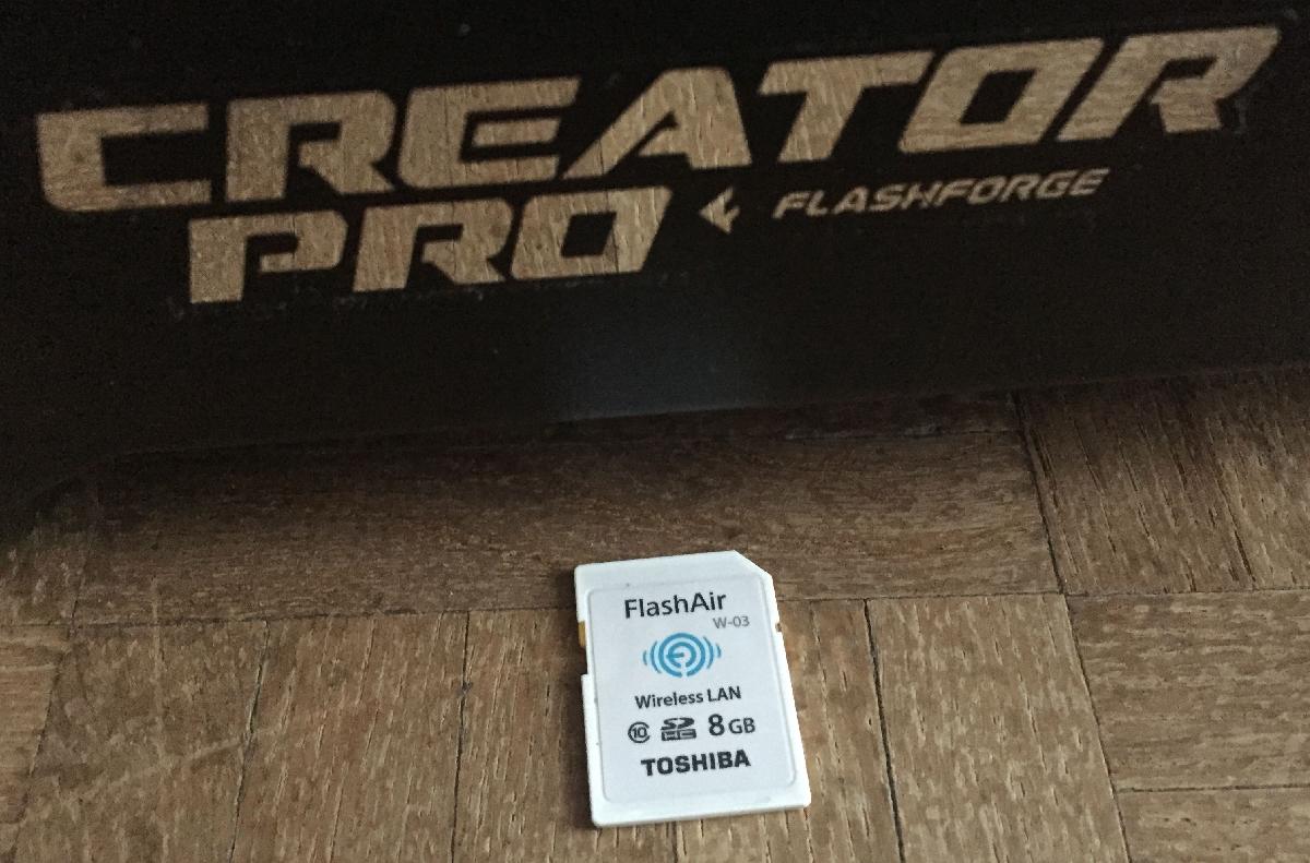 Cartao SD WIFI para Impressora 3D (FlashForge Creator Pro 2016)