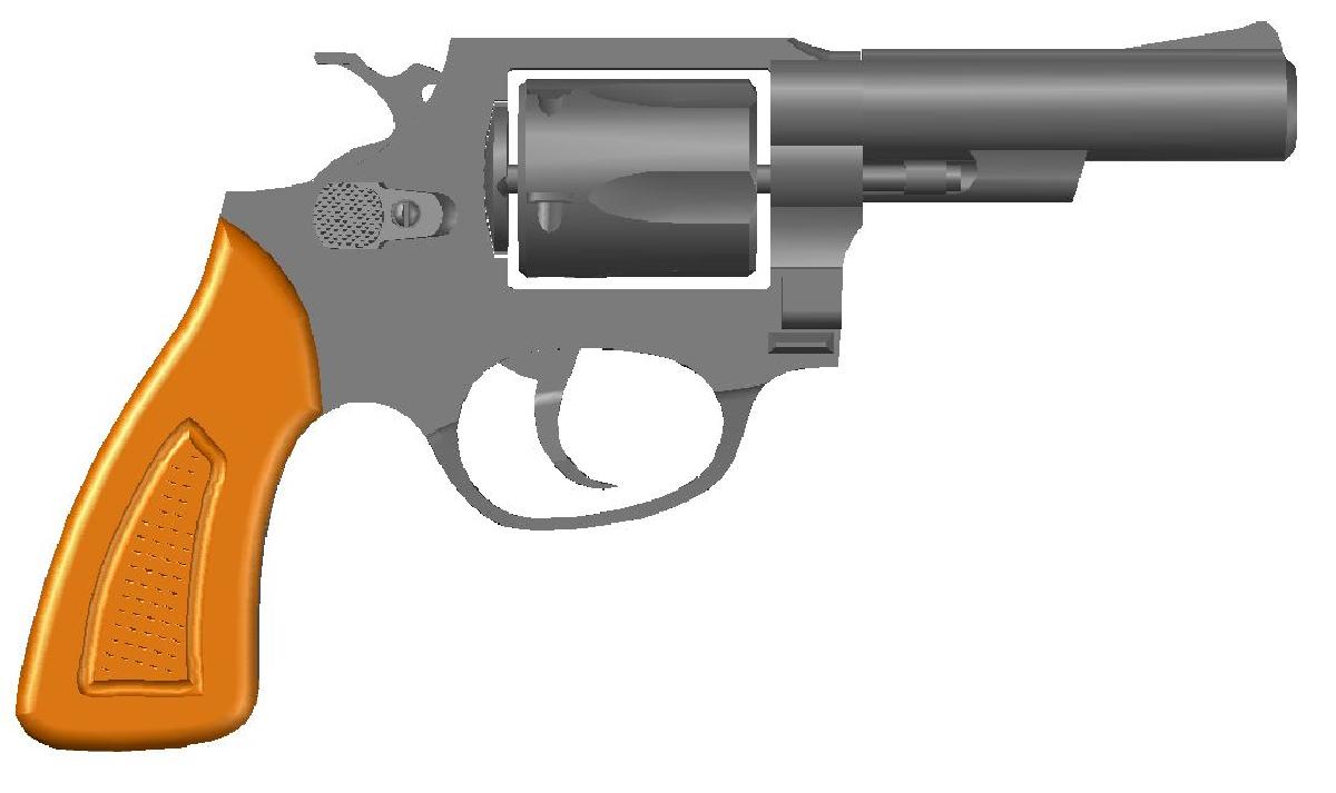 Pistola de brinquedo para o pequeno Lev (sem partes moveis)
